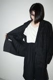 80's linen asymmetry front jacket