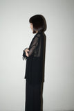 c90's European label - rayon sheer blouse