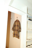 80's Max Mara- linen oversized shadow plaid jacket