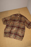 80's Max Mara- linen oversized shadow plaid jacket