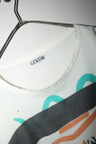 c80's drawing printed cotton  pullover shirt