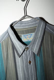 80's huge pocket multi stripe shirt