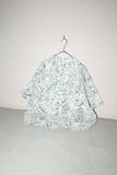 80's rayon abstract pattern open collar shirt