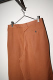 80's linen tuck trousers in dusty orange