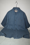 80's European label - rayon double pocket shirt