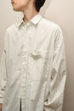 80's MESSORI - cotton dress×casual stripe shirt
