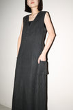 c90's linen maxi casual dress