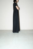 Tyrolean linen bi-color maxi dress