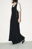 80's rayon square neck pullover dress