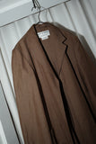 80-90's JAEGER - silk/linen boxy buttonless jacket