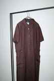 80’s Les Copains - chocolate linen shirt dress