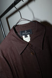 80’s Les Copains - chocolate linen shirt dress