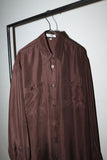 80-90's silk double pocket shirt