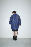 c70s European vintage - cotton plaid pullover shirt