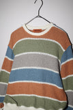 80’s MISSONI - pile fabric multi stripe pattern pullover