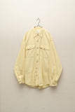 80-90's BANANA REPUBLIC - cotton oversized double pocket shirt