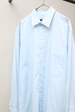 90-00s Italian label - cotton dress shirt in pale blue