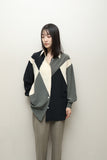 80s Les Copains - silk paneled shirt