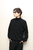 00's German label - cashmere turtle neck knit sweater in black