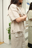 90-00's  Danish label - linen shirt
