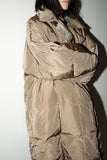 c2000's Max Mara - metallic color, buttonless front down coat