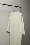 80s Guy Laroche - raw silk diagonaled button-up shirt dress