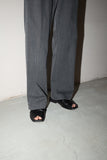 00's LEE COOPEER - cotton wide straight pants in faded black-gray