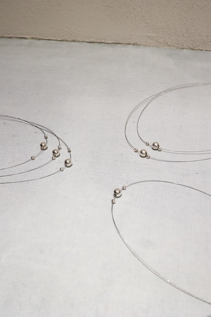 NOS spacey design silver 925 necklaces "double"