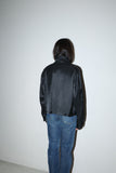 c90s agnes b - cotton/rayon satin drizzler jacket