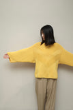 80s JIL SANDER - cotton flat pattern boat neck knit jumper