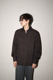 00-10's GUCCI (by TOM FORD?) - cotton side slit dress shirt / brown