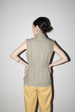 80’s GIORGIO ARMANI cotton safari-style vest with charming 3D pockets