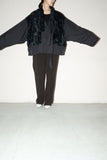 c2000's German label - faux fur attached deformed jacket