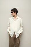 c70s European label - silk minimal dress shirt