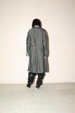 00's　Finish label - metallic rayon shirt dress