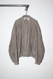 80-90's European label - silk zip-up blouson with front pocket detail