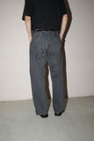 00's LEE COOPEER - cotton wide straight pants in faded black-gray