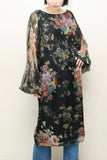 c2020's Dries Van Noten - silk flower pattern sheer dress