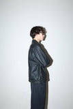 c90's European label -  leather zip-up blouson