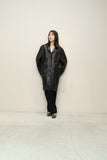 c90s ANDREW MARC - leather minimal coat