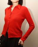 60-70's cashmere knit shirt