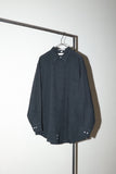90's GEOFFREY BEENE - cotton/linen jacquard plaid shirt