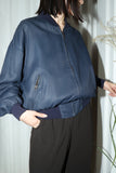 80-90's Italian label - rayon gabardine short&wide blouson