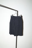80's GIORGIO ARMANI - cut&sewn fabric tuck wide shorts