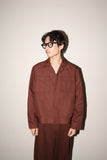 c80's European vintage - boxy work jacket in maroon