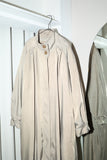 80-90's LONDON FOG - metallic beige oversized hi-neck coat