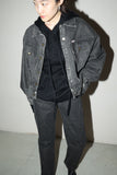 80-90’s GEORGES MARCIANO for GUESS - geometrical cutting cropped denim jacket