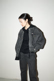 80-90’s GEORGES MARCIANO for GUESS - geometrical cutting cropped denim jacket