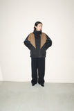 c80’s bicolor volume neck blouson