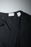 c80's ALAÏA - rayon/nylon hi-gauge knit long cardigan-coat